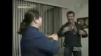 Eduardo Capetillo during a interview, open his shirt